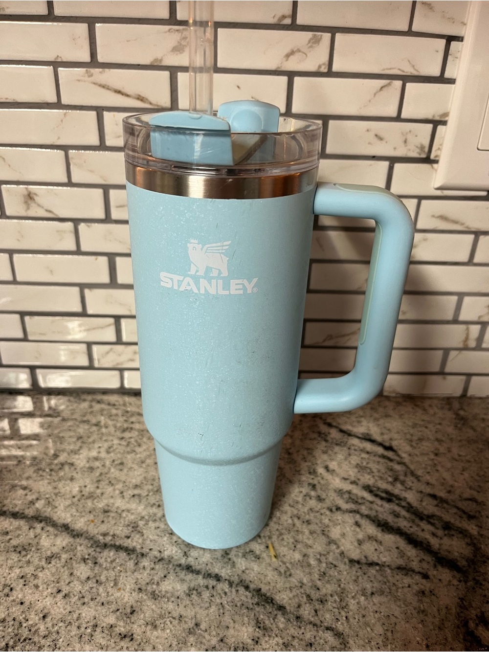 Stanley Adventure Light Blue Insulated Travel Mug with Handle 30oz